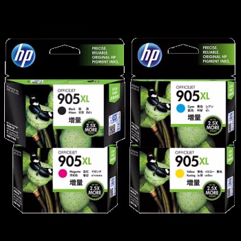 惠普 905XL型号墨盒 一套（黑色、黄色、红色、青色）